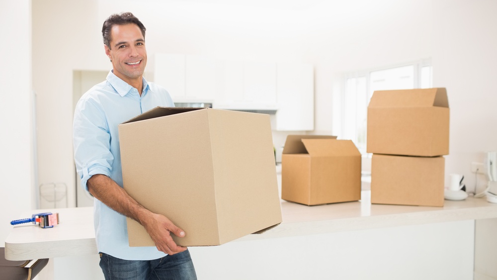 Packing up your home when moving.