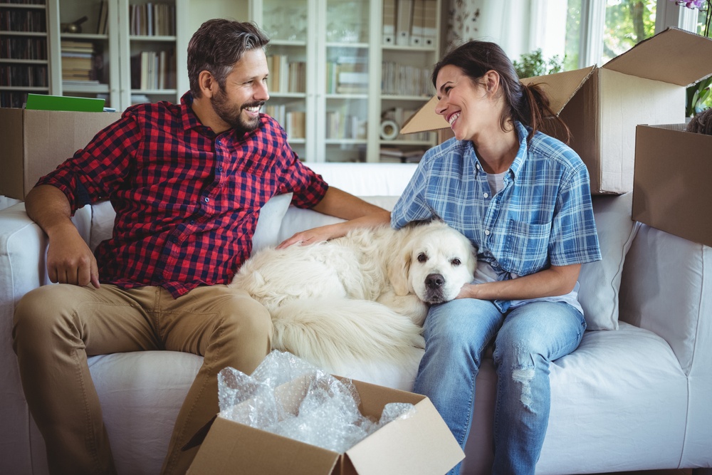 Moving officers providing a home moving service.